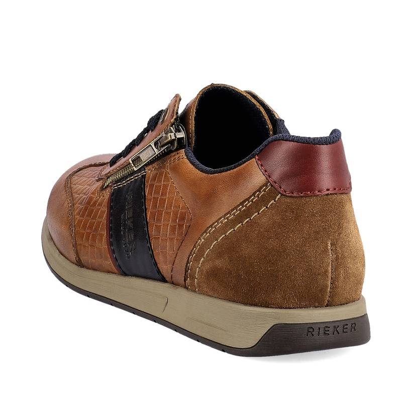 Rieker Artikelnummer 11901-24 Rieker Herren Schnürschuhe Fuchsbraun-schwarz