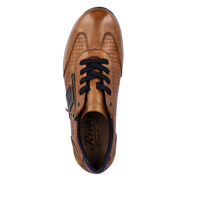 Rieker Artikelnummer 11901-24 Rieker Herren Schnürschuhe Fuchsbraun-schwarz