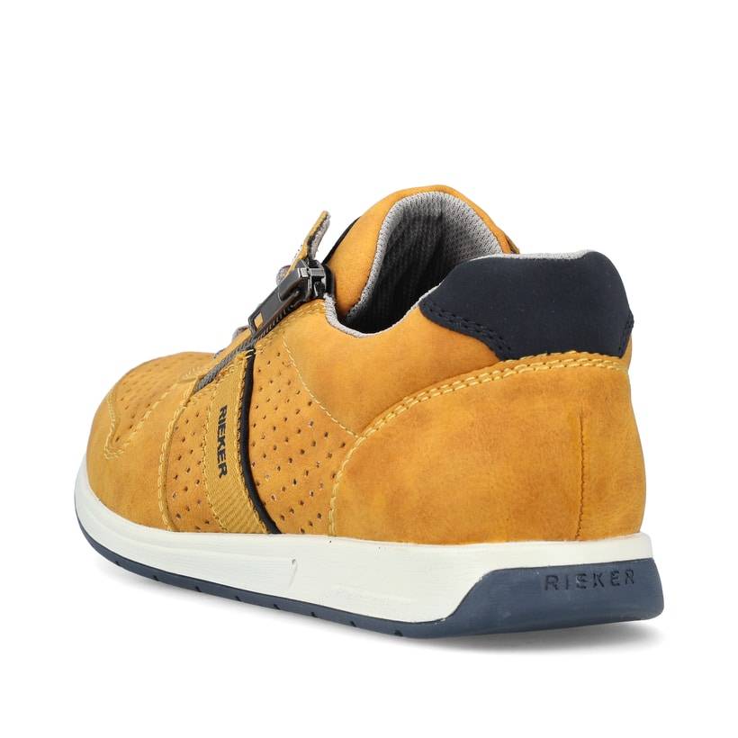 Rieker Artikelnummer 11926-68 Rieker Herren Schnürschuhe Sonnenblumengelb-marineblau