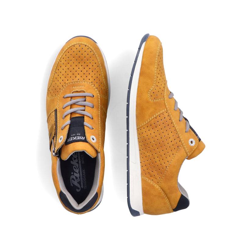 Rieker Artikelnummer 11926-68 Rieker Herren Schnürschuhe Sonnenblumengelb-marineblau