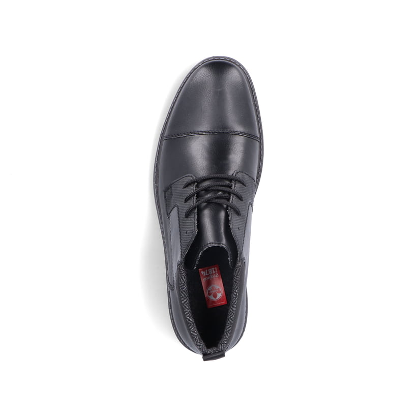 Rieker Artikelnummer 13031-00 Rieker Herren Schnürschuhe Glanzschwarz