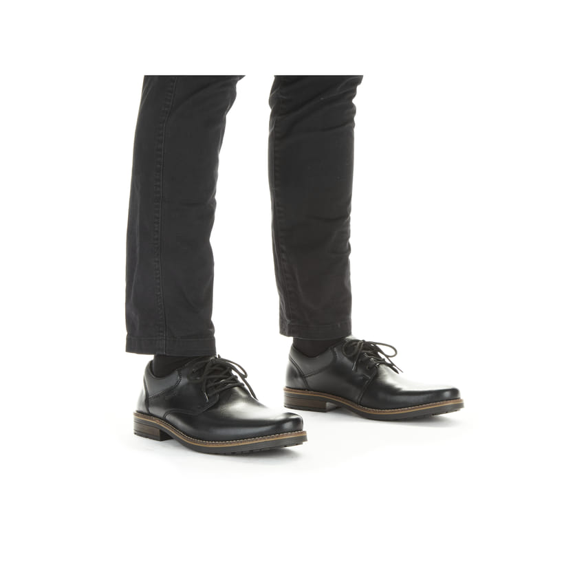 Rieker Artikelnummer 13200-00 Rieker Herren Schnürschuhe Glanzschwarz