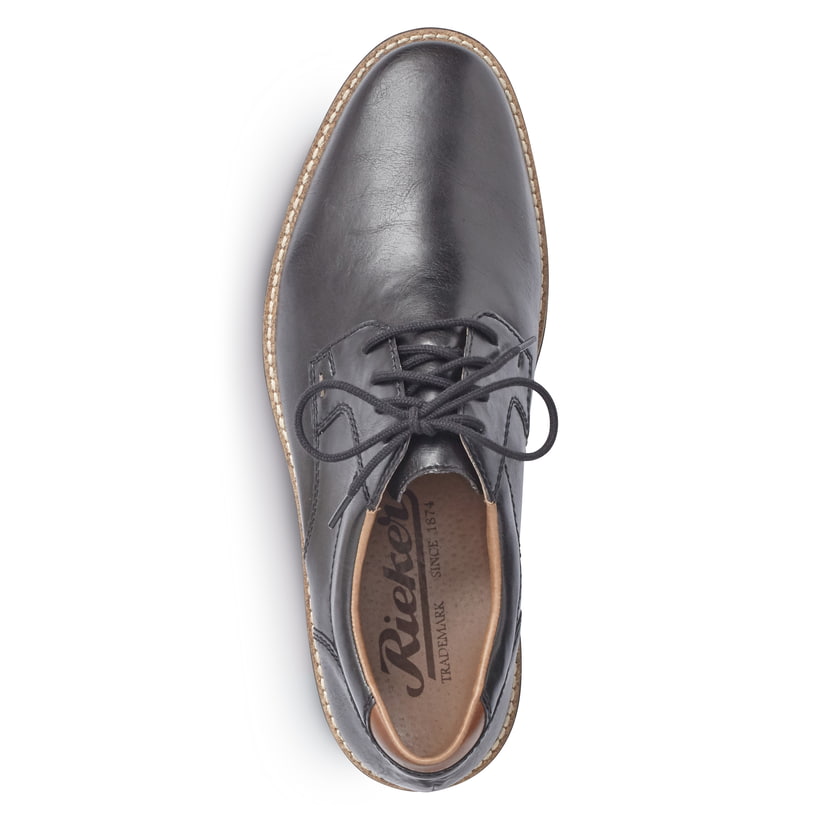 Rieker Artikelnummer 13500-00 Rieker Herren Schnürschuhe Glanzschwarz