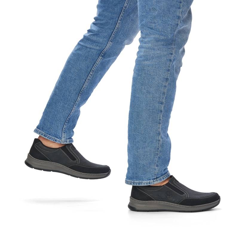 Rieker Artikelnummer 14362-00 Rieker Herren Slipper Asphaltschwarz