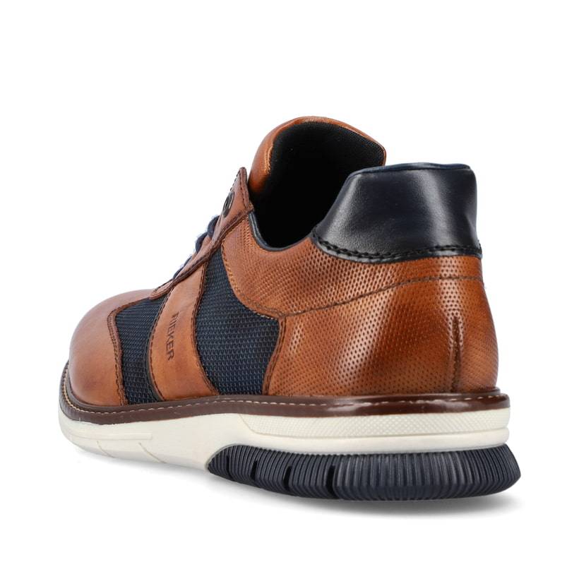 Rieker Artikelnummer 14410-24 Rieker Herren Schnürschuhe Zimtbraun-ozeanblau