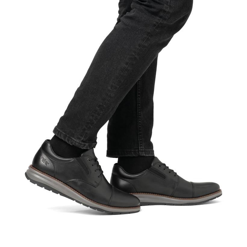 Rieker Artikelnummer 14701-00 Rieker Herren Schnürschuhe Stahlschwarz