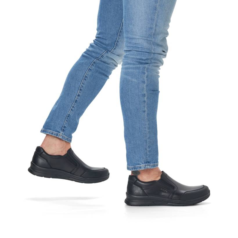 Rieker Artikelnummer 14850-01 Rieker Herren Slipper Mattschwarz
