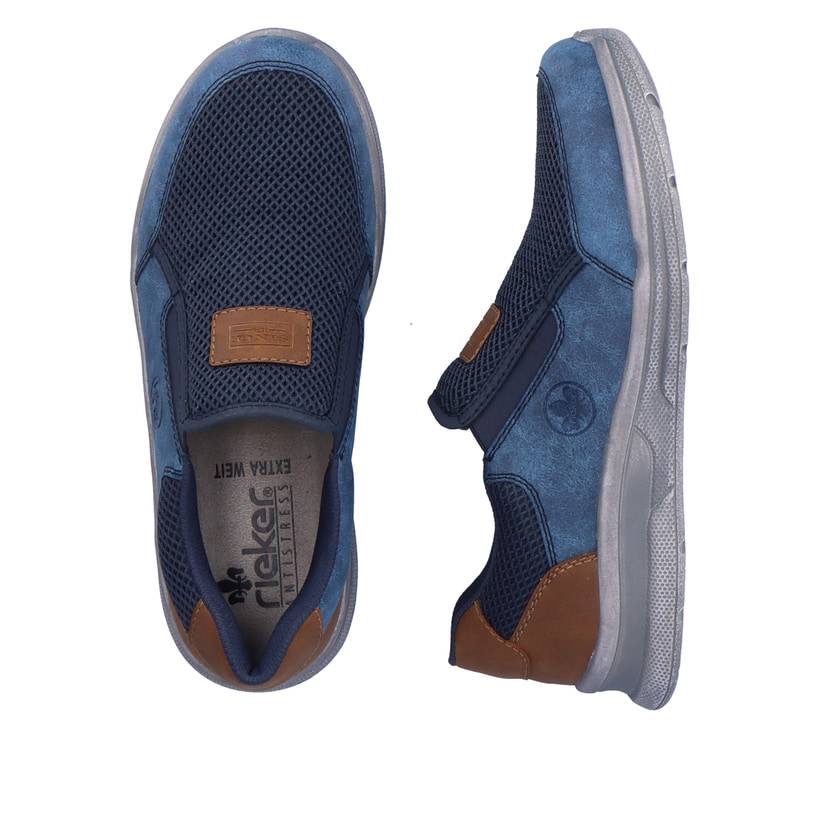 Rieker Artikelnummer 14852-14 Rieker Herren Slipper Azurblau
