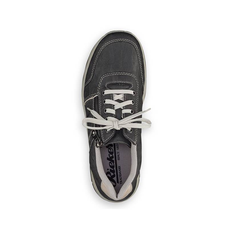 Rieker Artikelnummer 16300-46 Rieker Herren Schnürschuhe Stahlgrau-weiß