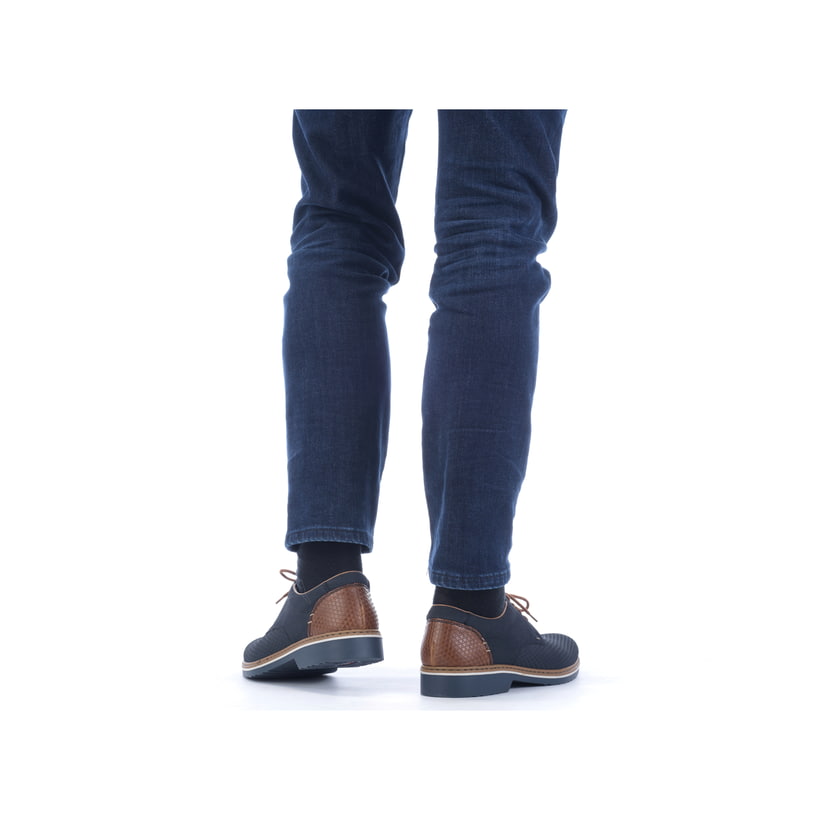 Rieker Artikelnummer 16504-16 Rieker Herren Schnürschuhe Marineblau