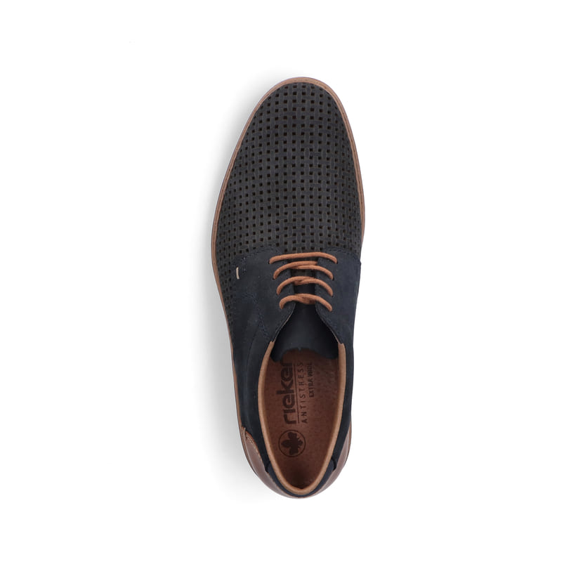 Rieker Artikelnummer 16506-16 Rieker Herren Schnürschuhe Stahlblau