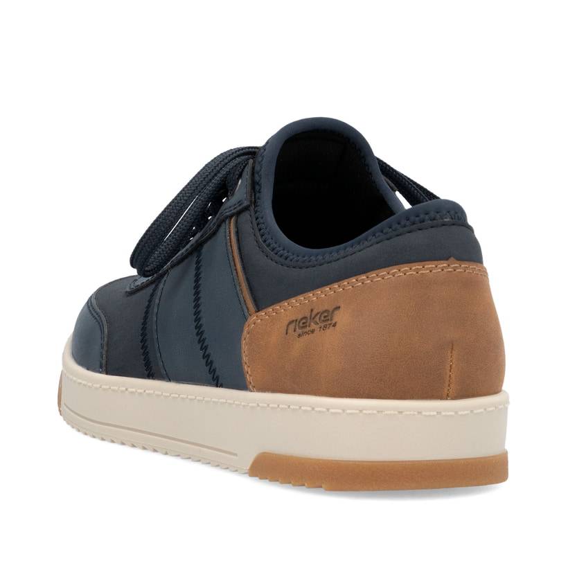 Rieker Artikelnummer 17550-14 Rieker Herren Sneaker Low Pazifikblau-nougatbraun