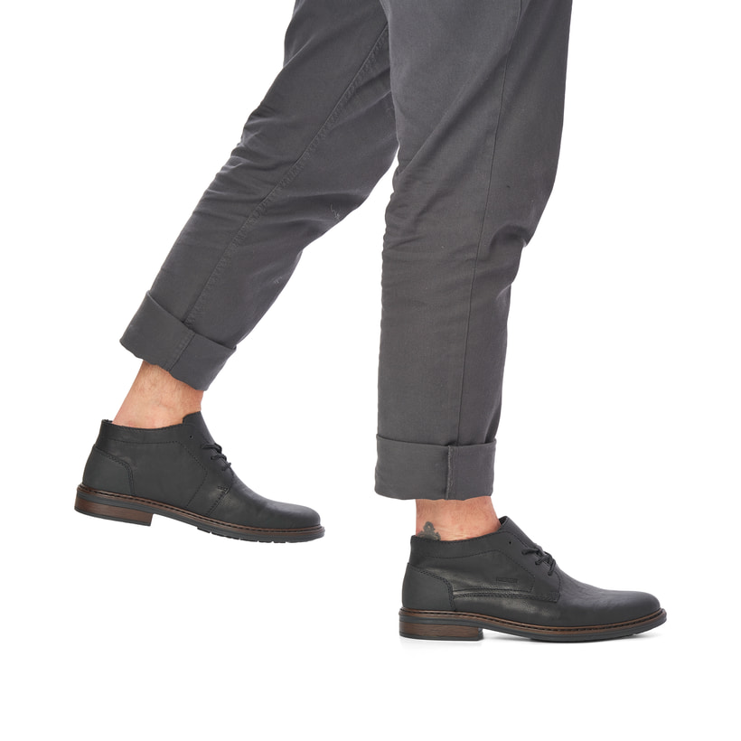 Rieker Artikelnummer 17604-00 Rieker Herren Schnürschuhe Tiefschwarz