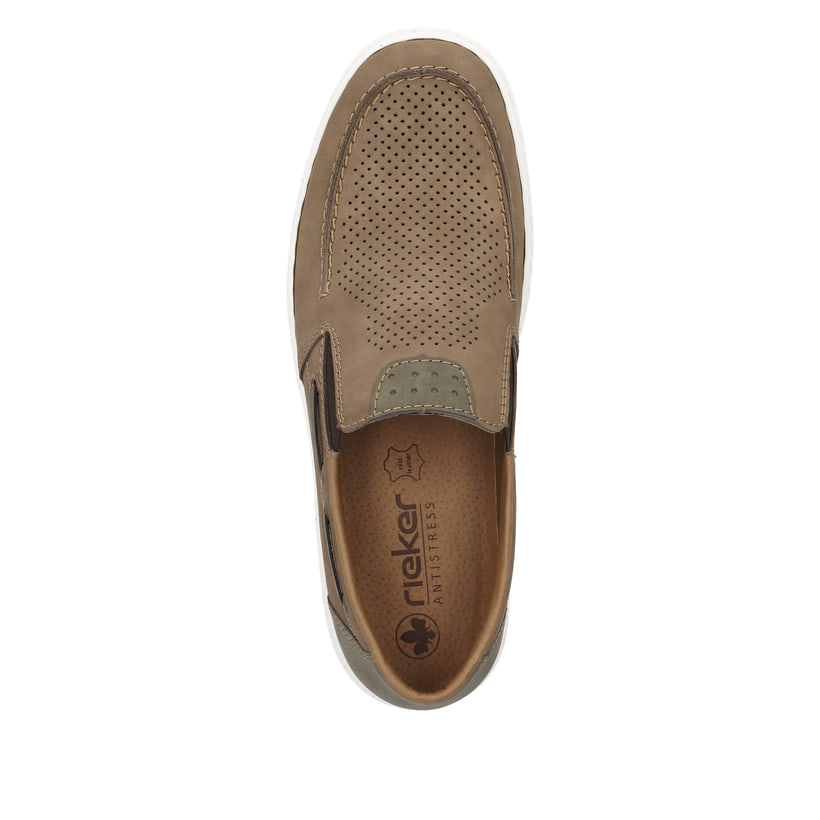 Rieker Artikelnummer 18266-26 Rieker Herren Slipper Braungrau