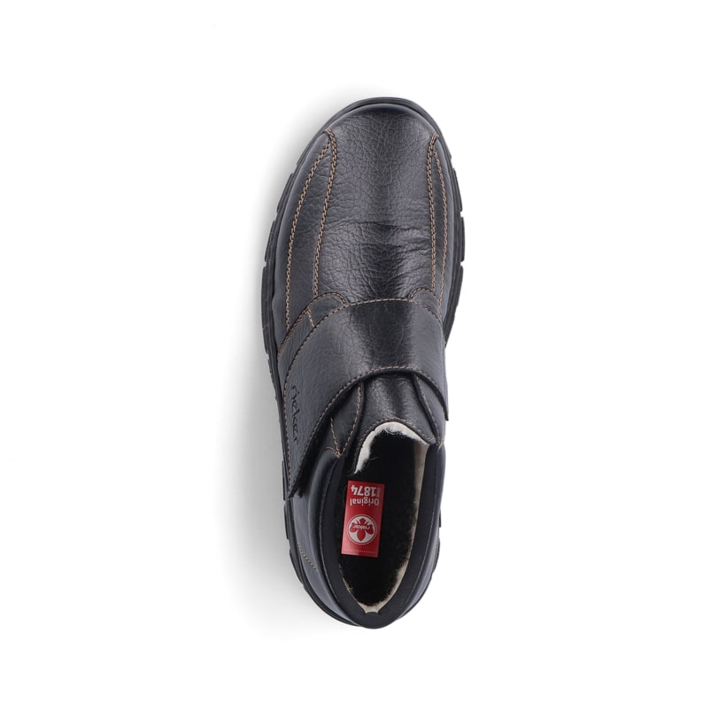 Rieker Artikelnummer 19950-00 Rieker Herren Slipper Glanzschwarz