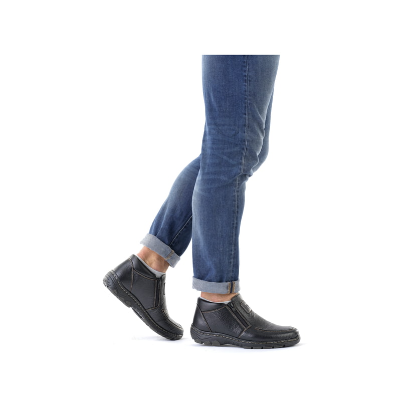 Rieker Artikelnummer 19961-03 Rieker Herren Slipper Glanzschwarz