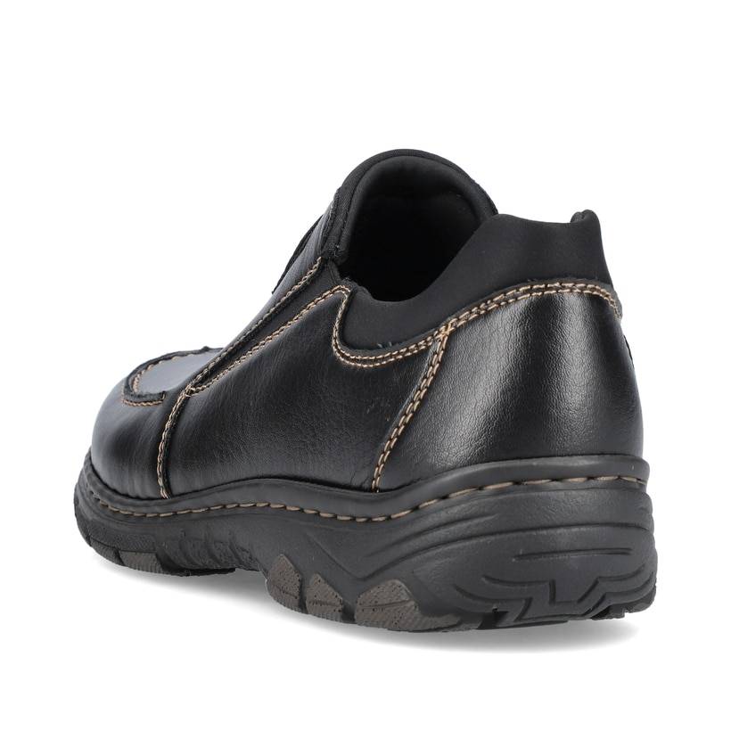 Rieker Artikelnummer 19961-03 Rieker Herren Slipper Glanzschwarz