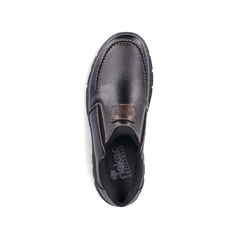 Rieker Artikelnummer 19961-03 Rieker Herren Slipper Glanzschwarz