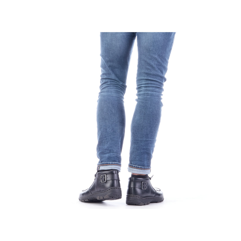 Rieker Artikelnummer 19972-00 Rieker Herren Slipper Glanzschwarz