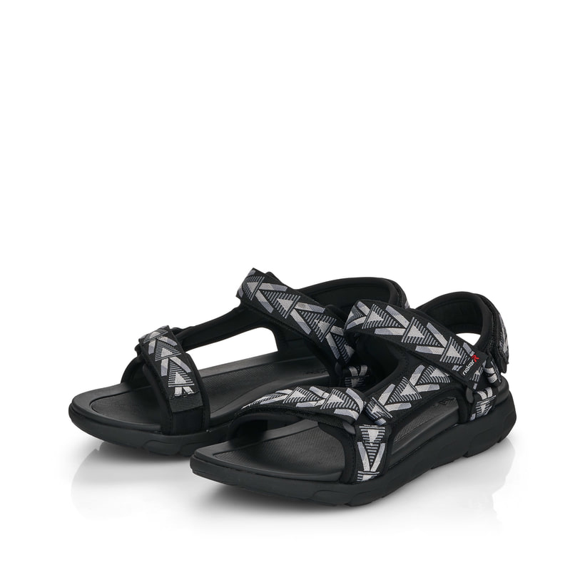 Rieker Artikelnummer 20802-00 Rieker Herren Trekkingsandalen Black-stone Grey