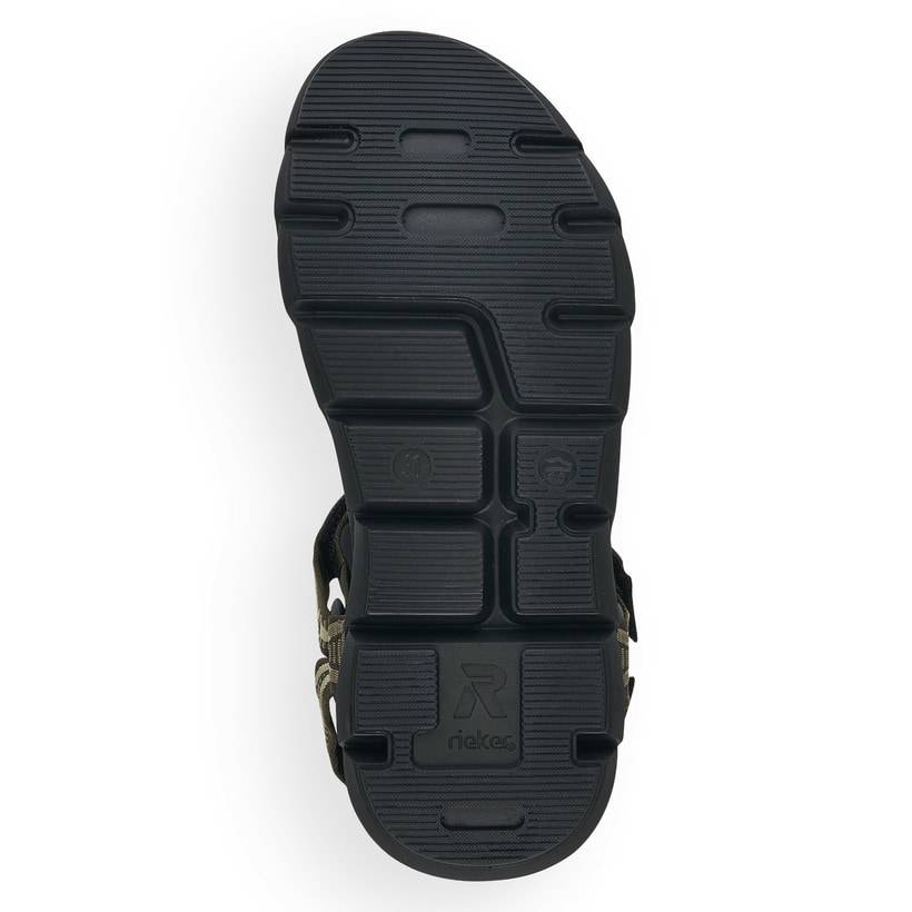 Rieker Artikelnummer 20802-54 Rieker Herren Trekkingsandalen Olive-green Stone-grey