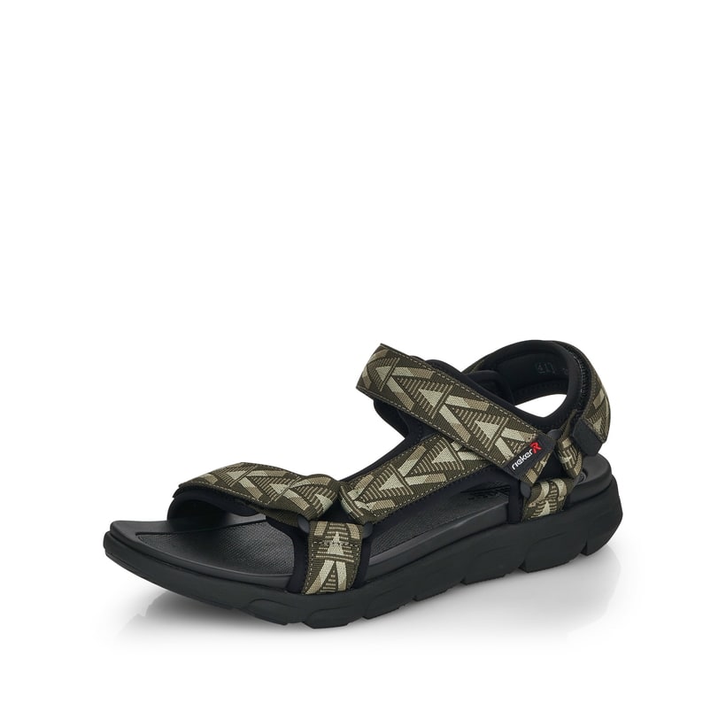 Rieker Artikelnummer 20802-54 Rieker Herren Trekkingsandalen Olive-green Stone-grey