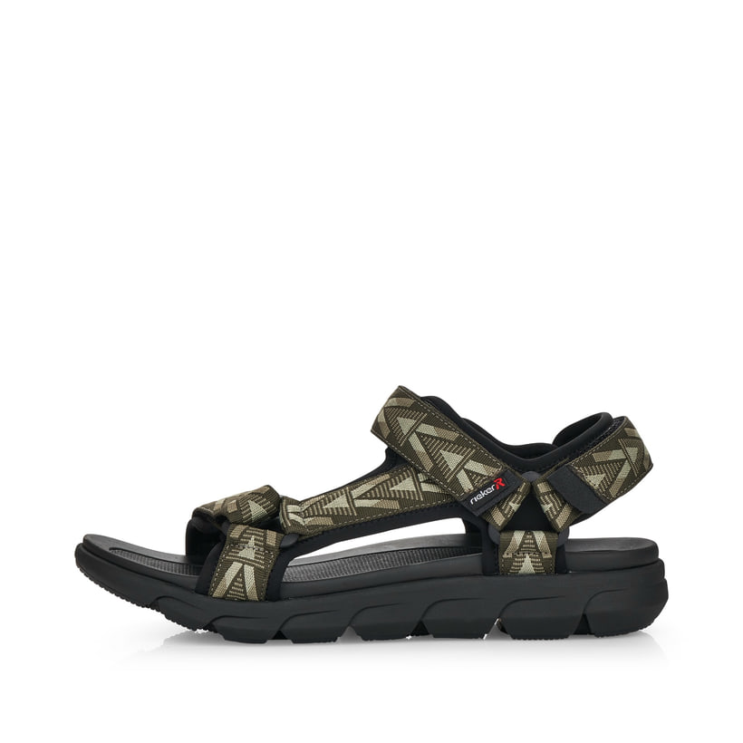 Rieker Artikelnummer 20802-54 Rieker Herren Trekkingsandalen olive-green stone-grey