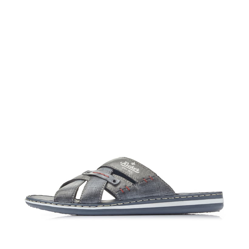 Rieker Artikelnummer 21062-15 Rieker Herren Pantoletten blaugrau