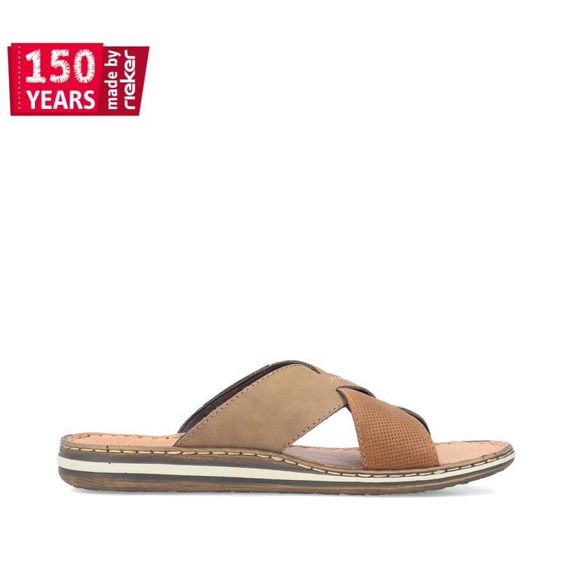 Rieker Artikelnummer 21088-25 Rieker Herren Pantoletten Hellbraun