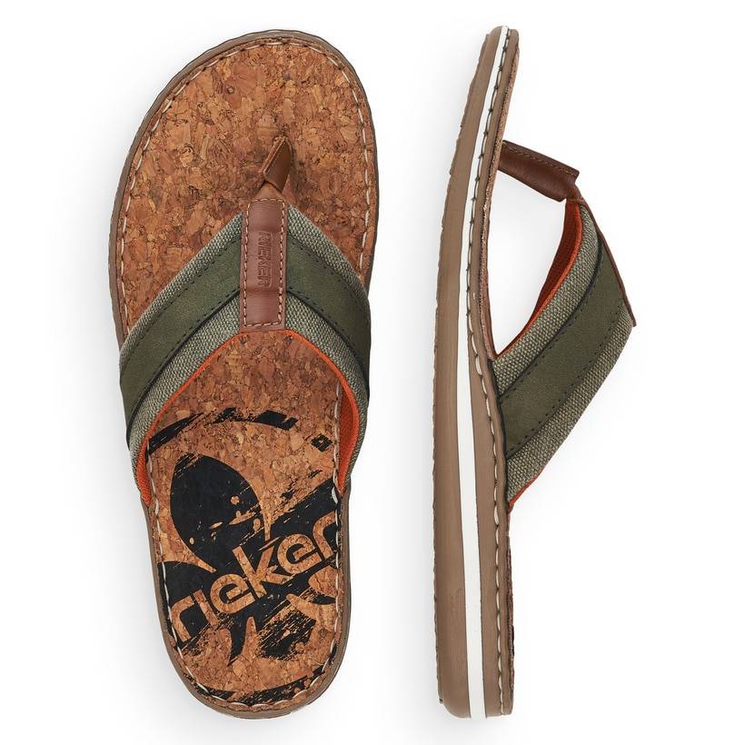 Rieker Artikelnummer 21095-54 Rieker Herren Zehentrenner Olivgrün