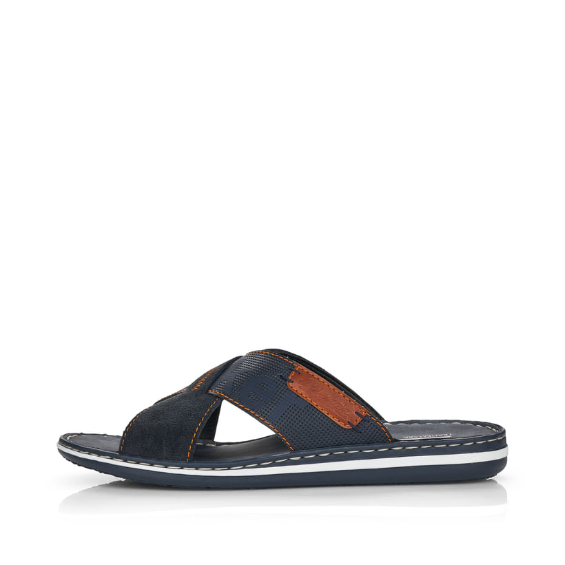 Rieker Artikelnummer 21098-14 Rieker Herren Pantoletten ozeanblau-nussbraun