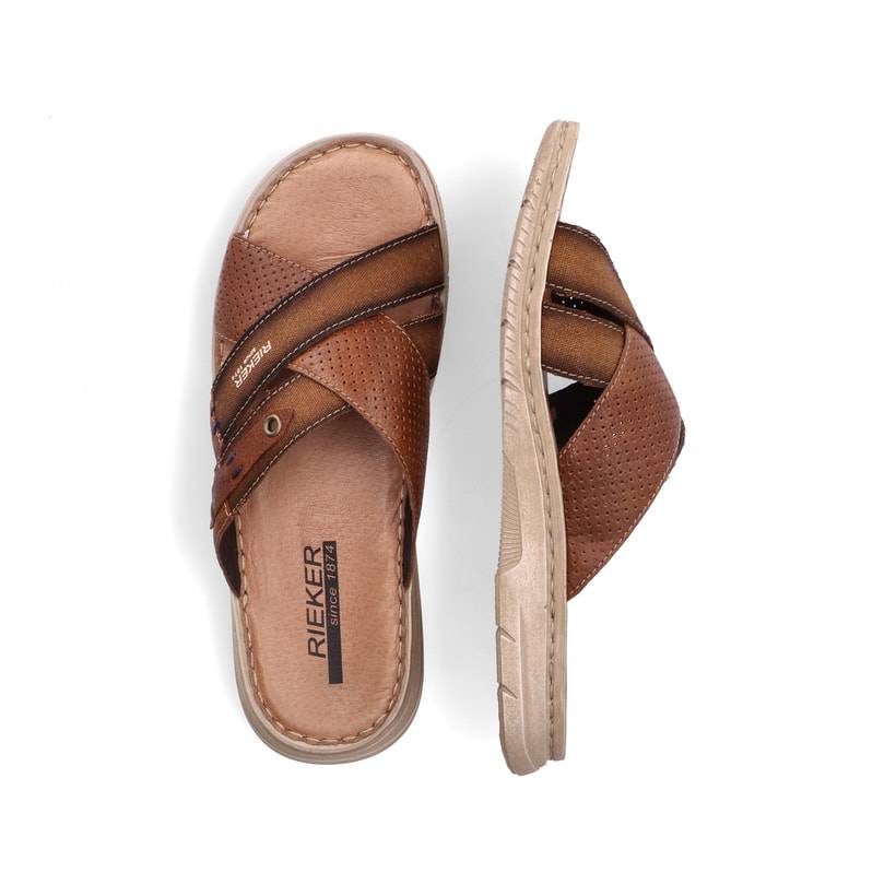 Rieker Artikelnummer 21384-25 Rieker Herren Pantoletten Kastanienbraun