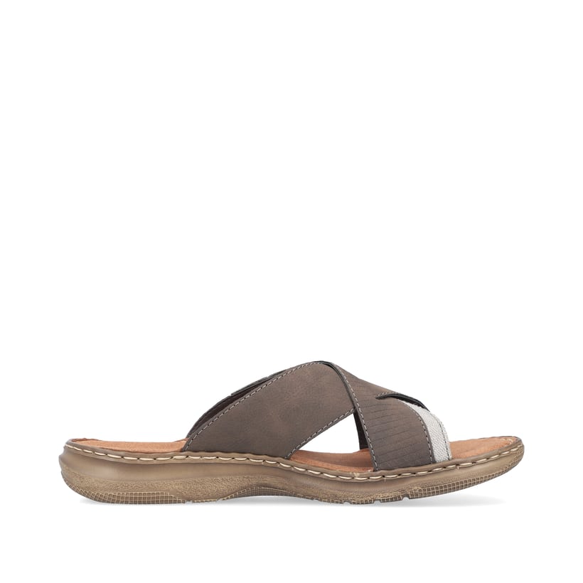 Rieker Artikelnummer 21491-25 Rieker Herren Pantoletten Braungrau