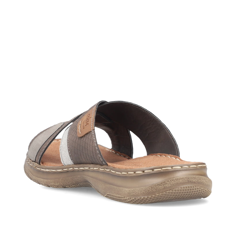 Rieker Artikelnummer 21491-25 Rieker Herren Pantoletten Braungrau