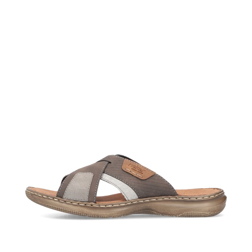 Rieker Artikelnummer 21491-25 Rieker Herren Pantoletten braungrau