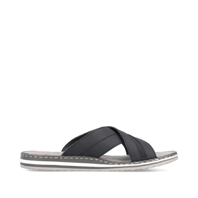 Rieker Artikelnummer 21560-00 Rieker Herren Pantoletten Stahlschwarz