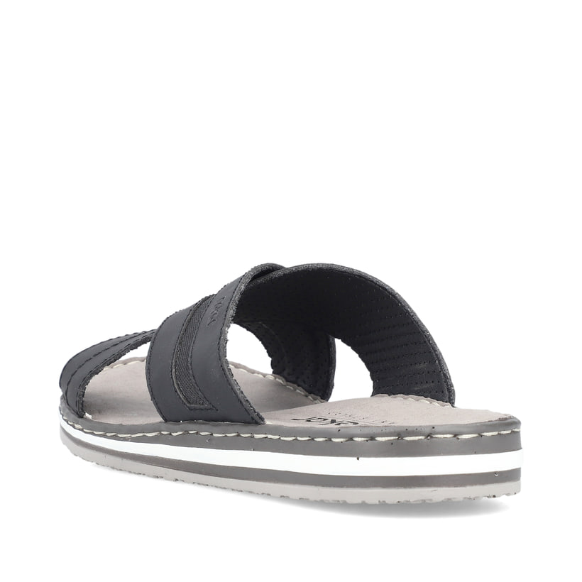 Rieker Artikelnummer 21560-00 Rieker Herren Pantoletten Stahlschwarz