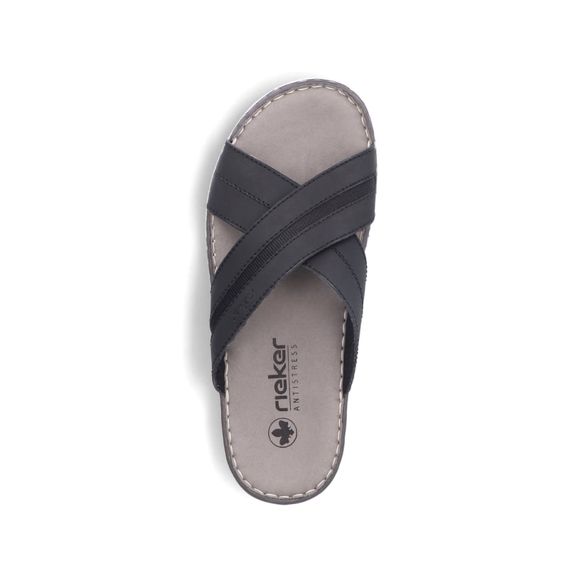 Rieker Artikelnummer 21560-00 Rieker Herren Pantoletten Stahlschwarz