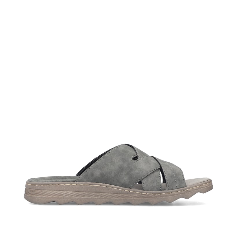 Rieker Artikelnummer 21690-45 Rieker Herren Pantoletten Steingrau