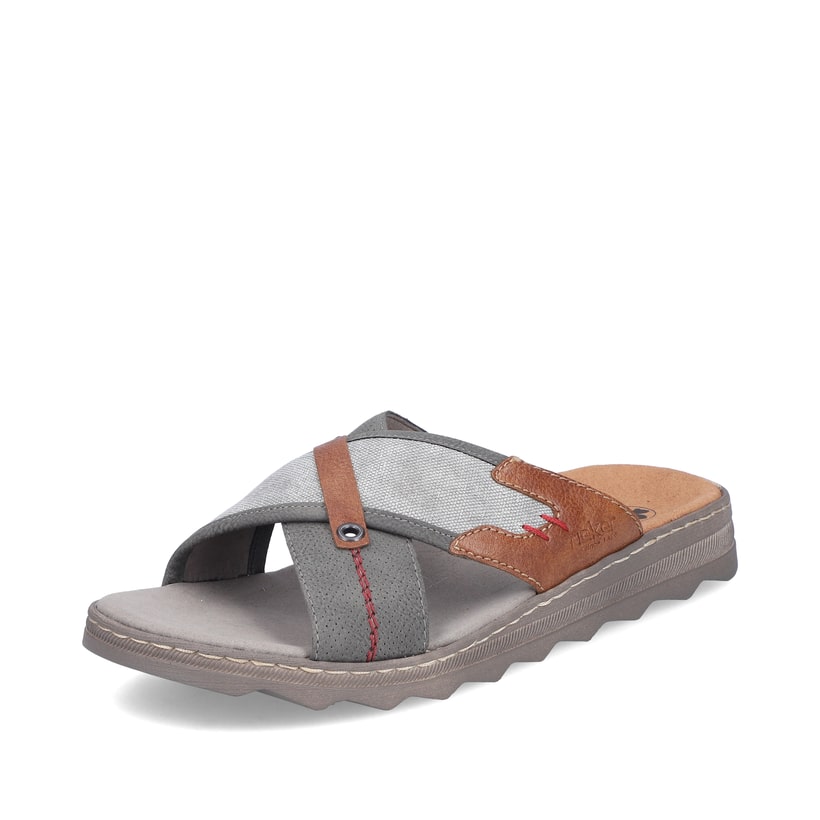 Rieker Artikelnummer 21695-45 Rieker Herren Pantoletten Steingrau