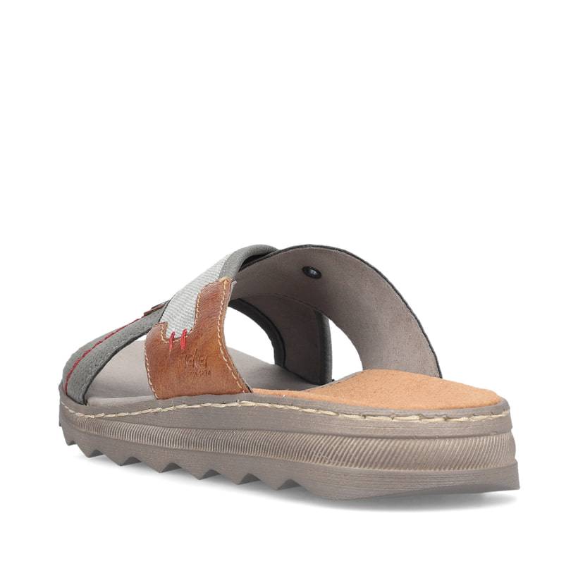 Rieker Artikelnummer 21695-45 Rieker Herren Pantoletten Steingrau