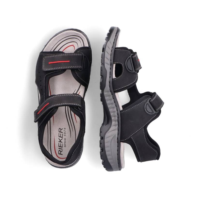Rieker Artikelnummer 21760-00 Rieker Herren Trekkingsandalen Asphaltschwarz