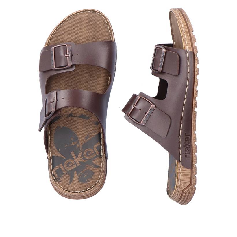 Rieker Artikelnummer 21997-25 Rieker Herren Pantoletten Espressobraun