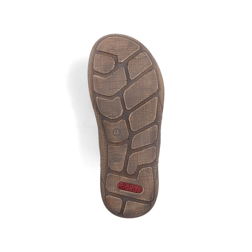 Rieker Artikelnummer 22080-24 Rieker Herren Pantoletten Kastanienbraun-königsblau