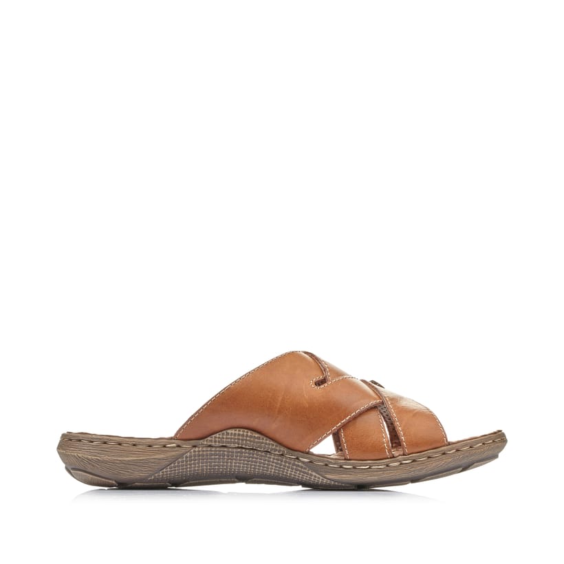 Rieker Artikelnummer 22090-25 Rieker Herren Pantoletten Karamellbraun