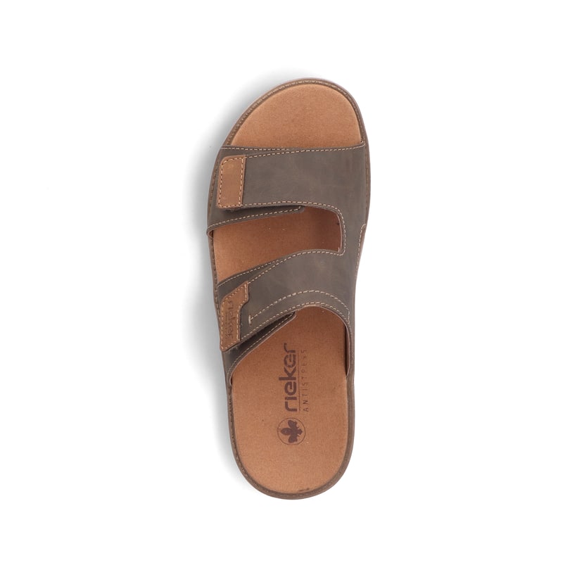 Rieker Artikelnummer 24394-25 Rieker Herren Pantoletten Braungrau