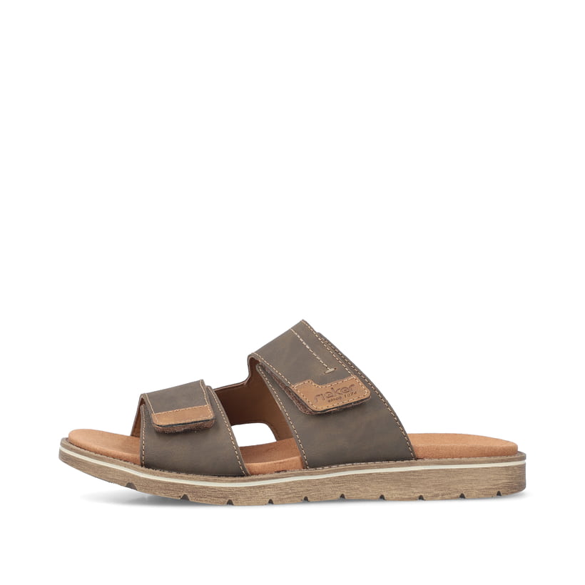 Rieker Artikelnummer 24394-25 Rieker Herren Pantoletten braungrau