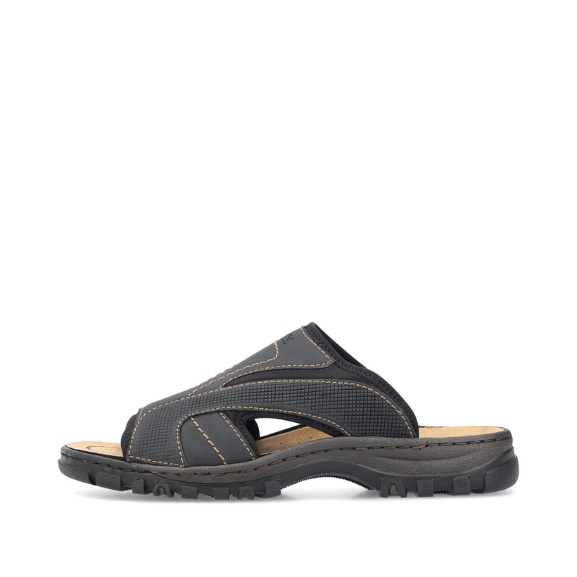 Rieker Artikelnummer 25093-00 Rieker Herren Pantoletten schwarzgrau