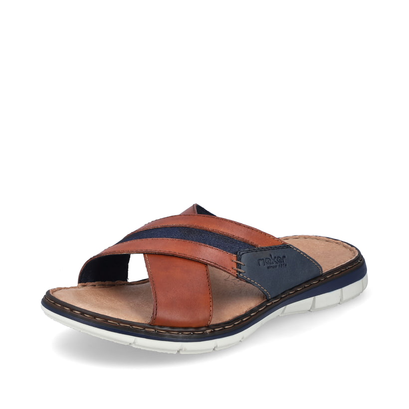 Rieker Artikelnummer 25186-24 Rieker Herren Pantoletten Kastanienbraun