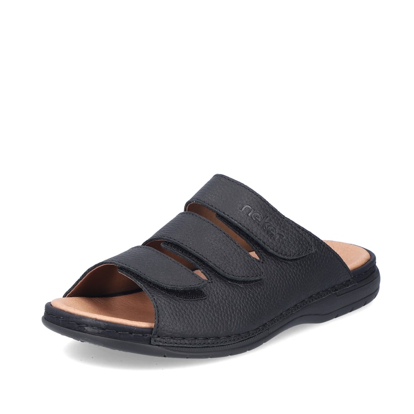 Rieker Artikelnummer 25569-00 Rieker Herren Pantoletten Schwarzgrau